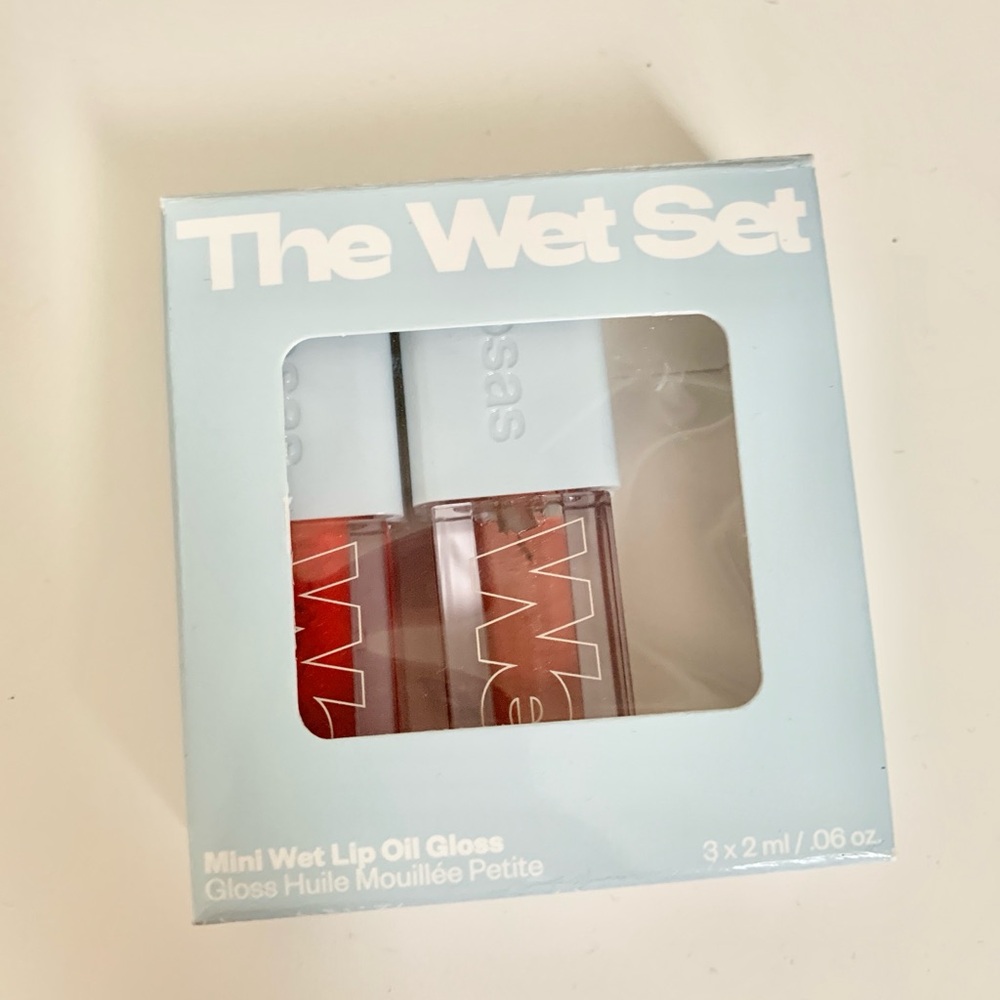 Kosas Mini Wet Slick Oil Gloss Lip Set NEW